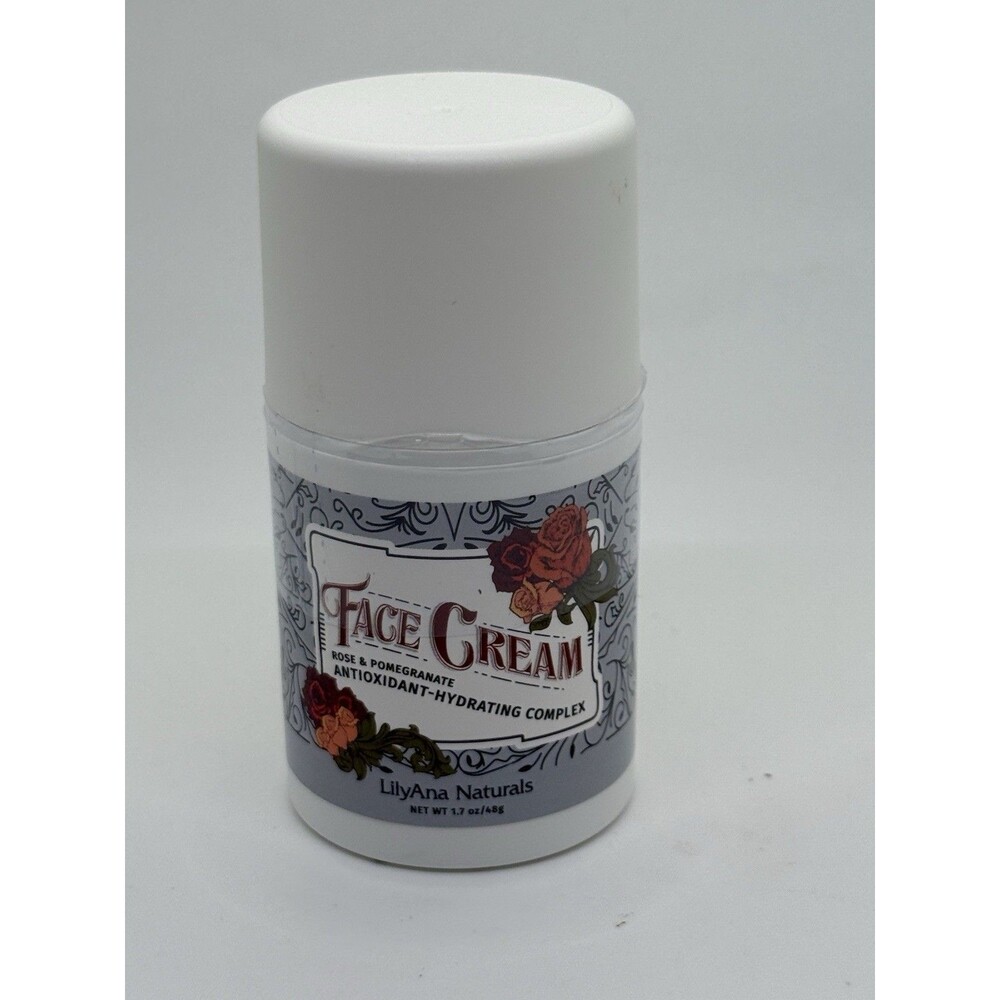 New LilyAna Naturals Rose & Pomegranate‎ Face Cream 1.7oz Antioxidant Hydrating